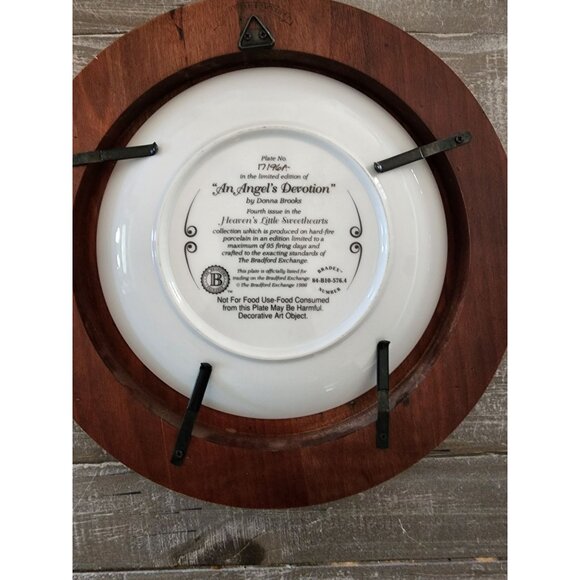 Limited Edition Bradford Exchange Plate "An Angels Devotion" By Donna Brooks COA - Picture 5 of 6